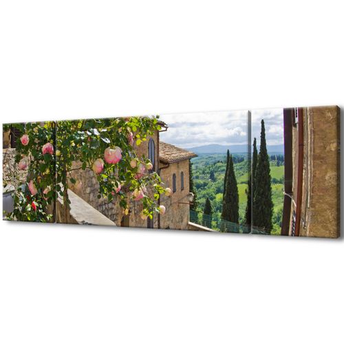 Obraz Płótno 170X50 Róże Na Balkonie na Arena.pl