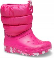Dziecięce Ocieplane Buty Zimowe Śniegowce Crocs Classic Neo Puff Boot 33-34