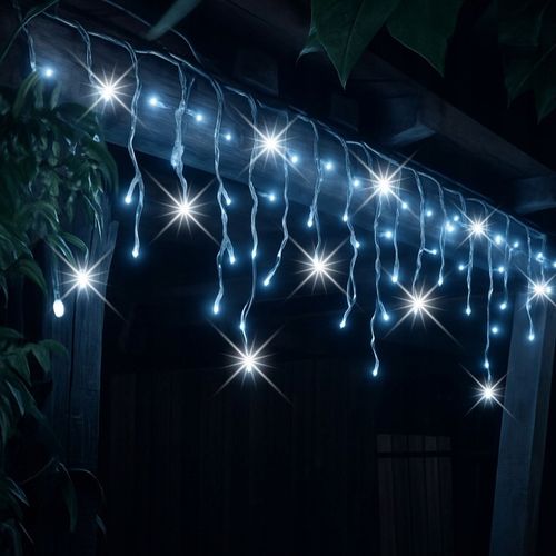 SOPLE 500 LED KURTYNA LAMPKI ZEWNĘTRZNE IP44 FLASH Białe ZIMNE 25M GRUBE na Arena.pl