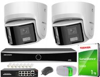 Zestaw Monitoringu 8MPx Hikvision Acusense 2x DS-2CD2346G2P-ISU/SL Panorama