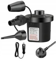 Elektryczna Pompka Turystyczna do Materaca Pontonu + 3 Końcówki Wtyczka UK