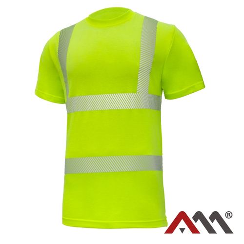 Koszulka robocza T-SHIRT męska bawełna odblaskowa OSTRZEGAWCZA BHP r. L na Arena.pl