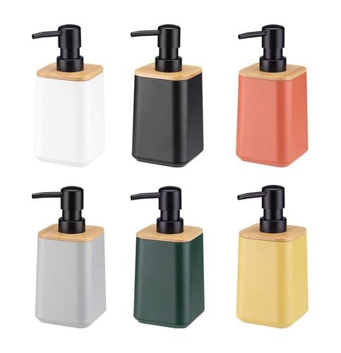 Dozownik do mydła płynu do naczyń MORENO czarny bambus tworzywo na Arena.pl