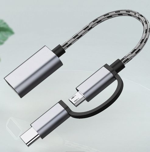 2 w 1 | Adapter | USB - A |--> USB-C |--> Micro - USB | na Arena.pl