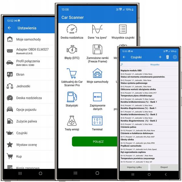 INTERFEJS DIAGNOSTYCZNY OBD2 BLUETOOTH ANDROID iOS WINDOWS - MENU PL BT 4.0 zdjęcie 6