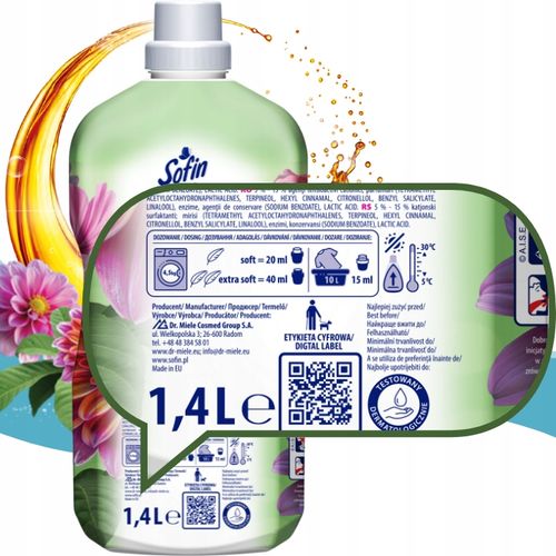Sofin Kapsułki do Prania Kolorowych Tkanin 66 prań + Płyn do płukania 1,4l na Arena.pl