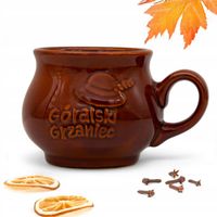 Komplet 2x KUBEK kamionkowy DO GRZAŃCA na grzane wino piwo zestaw do wina