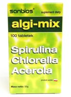 Algi Mix 100 tabletek Acerola Chlorella Spirulina