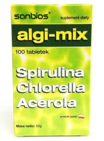Algi Mix 100 tabletek Acerola Chlorella Spirulina zdjęcie 1