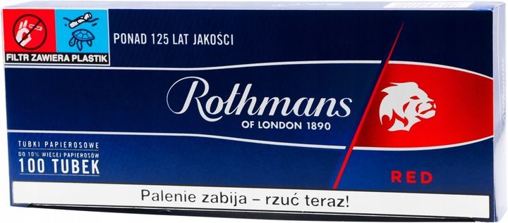 Gilzy papierosowe ROTHMANS RED 100sztX10 zdjęcie 2