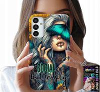 ETUI DO SAMSUNG GALAXY M13 4G - ANTI SOCIAL, BUTTERFLY, MOTYLEK, KOBIECE