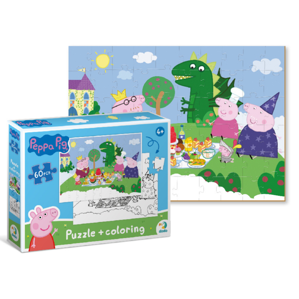 Puzzle 2 In 1 Peppa Pig 60 Elementów Kolorowanka 200118 zdjęcie 7