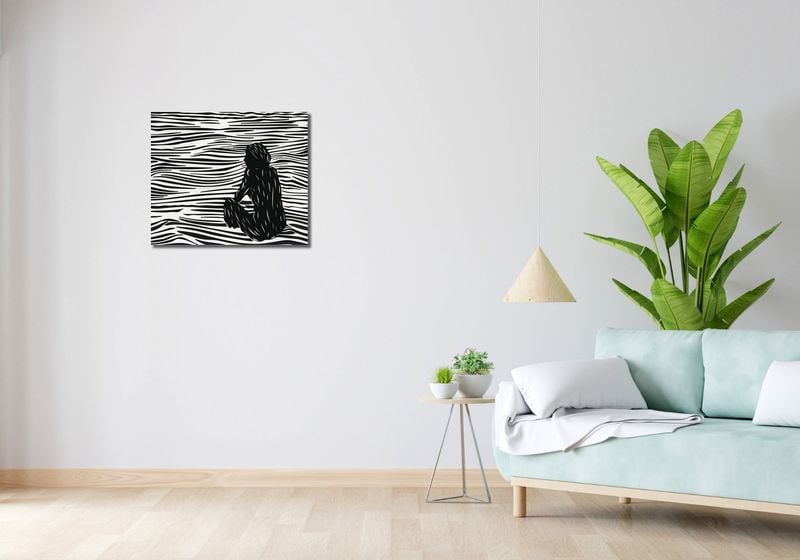 Obraz 60x50cm Złożone Fluidalne Linie zdjęcie 2