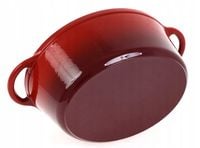 BRYTFANNA ŻELIWNA Emaliowana 6,4 L Głęboka Gęsiarka z Pokrywą INDUKCJA GAZ