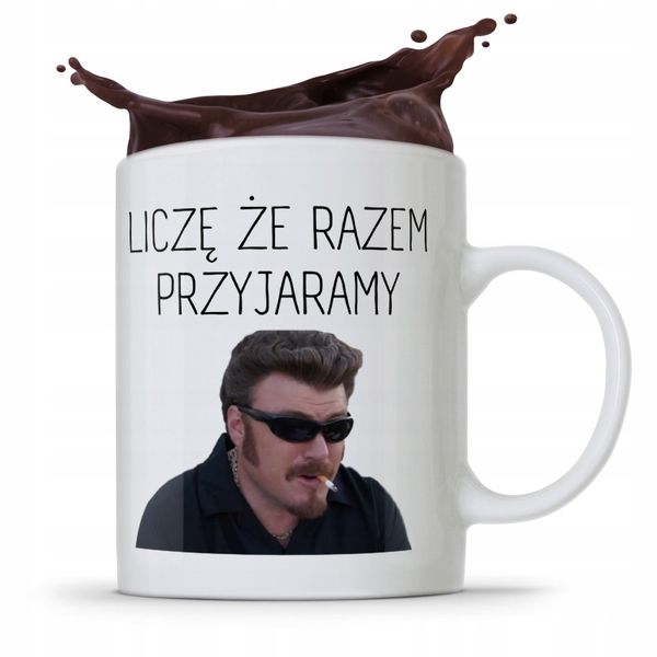 Kubek Prezent Dla Dziewczyny Liczę Żę Razem Z Nadrukiem Ze Zdjęciem zdjęcie 1