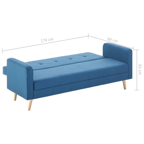 Sofa materiałowa niebieska VidaXL na Arena.pl
