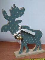 łoś drewniany w gwiazdki 20,5cm | 1298198