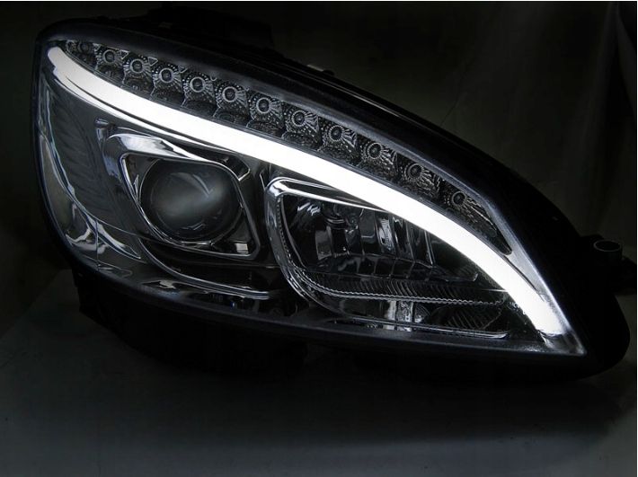 LAMPY REFLEKTORY Do MERCEDES W204 C-KLASA Od 2007 Do 2010 Roku CHROME LED zdjęcie 3