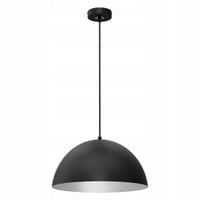 Lampa Sufitowa BETA Czarny Biały Metalowy Klosz 1xE27 35x90cm Lampa Wisząca