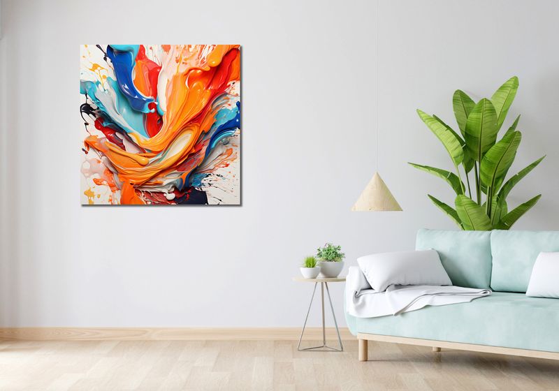 Obraz 90x90cm Taneczne Fale zdjęcie 2