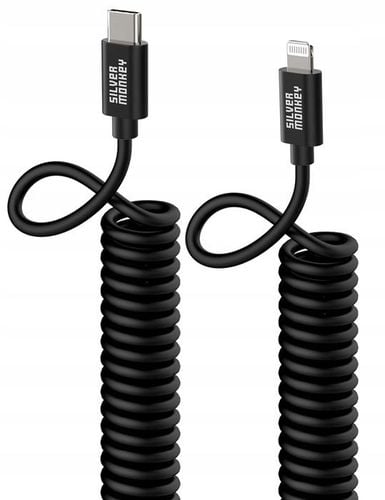 SILVER MONKEY Kabel sprężynowy USB-C - Lightning MFI 1m SMA021 na Arena.pl