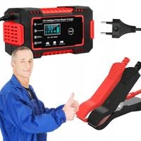 Prostownik automatyczny samochodowy ŁADOWARKA AKUMULATORA smart LCD 12V