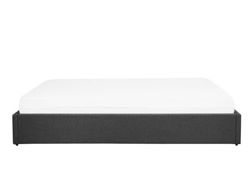 Łóżko z pojemnikiem tapicerowane 160 x 200 cm szare DINAN na Arena.pl