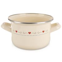 Garnek Emaliowany do Gotowania Tradycyjny na Gaz Indukcję 16 cm 1,4L