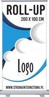 Roll up ŚCIANKA BANER 200x100cm przenośny system wystawienniczy Z PROJEKTEM