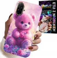 ETUI DO SAMSUNG GALAXY A07 4G - SŁODKI MIŚ NA RÓŻOWYM TLE, CASE + SZKŁO