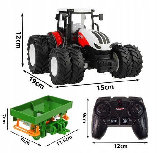 Traktor Rolniczy dla Dzieci Zdalnie Sterowany z Rozsiewaczem do Nawozów R/C na Arena.pl