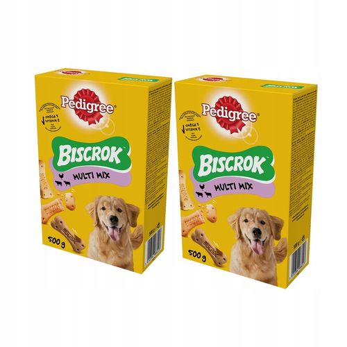 PEDIGREE Biscrok ciastka dla psa w kształcie kostek 2x500 g na Arena.pl