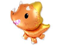 Balon foliowy, „Baby Triceratops, pomarańczowy”, 24 cale [balon na hel]