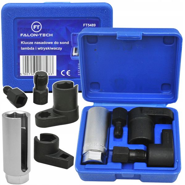 Nasadki do sond lambda i wtryskiwaczy 22 mm zestaw Falon-Tech FT5489 zdjęcie 1