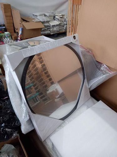 Lustro ścienne Inspire Barbier, okrągłe, ozdobne na Arena.pl