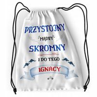 Plecak Dla Ignacego Sportowy Szkolny Worek Torba Z Nadrukiem Ze Zdjęciem