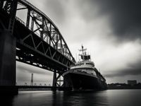 Plakat 20x15cm Statek przy Moście