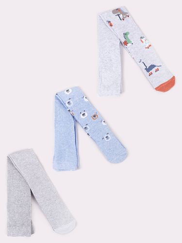 Rajstopy chłopięce bawełniane we wzory 3PAK 80-86 YOCLUB na Arena.pl