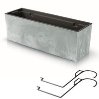 Skrzynka doniczka balkonowa uchwyty 58x19 cm beton