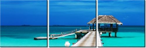 70 90CM OBRAZ 3 ELEM DOMEK TROPIKACH ŚCIENNY DRUK PŁÓTNO na Arena.pl