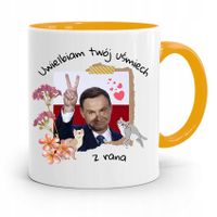 Kubek Żółty Prezydenta Andrzej Duda Pis Dla Ciebie Z Nadrukiem Ze Zdjęciem