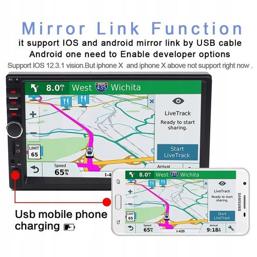 Z całym zestawem stylu Radio samochodowe 7018B 7'' 2Din FM Bluetooth MP5 na Arena.pl