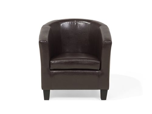 Fotel ekoskóra brązowy BORWICK na Arena.pl