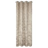 Zasłona na przelotkach z welwetu nadruk glamour DEBRA 135X270 beżowa