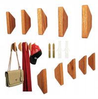 Wieszak z Drewna Litego Dębowy do Łazienki Szlafrok Ubrania Ręcznik Odzież