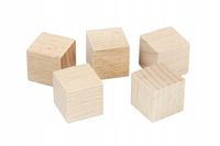 KOSTKA drewniana klocki surowe 15x15mm 5szt.