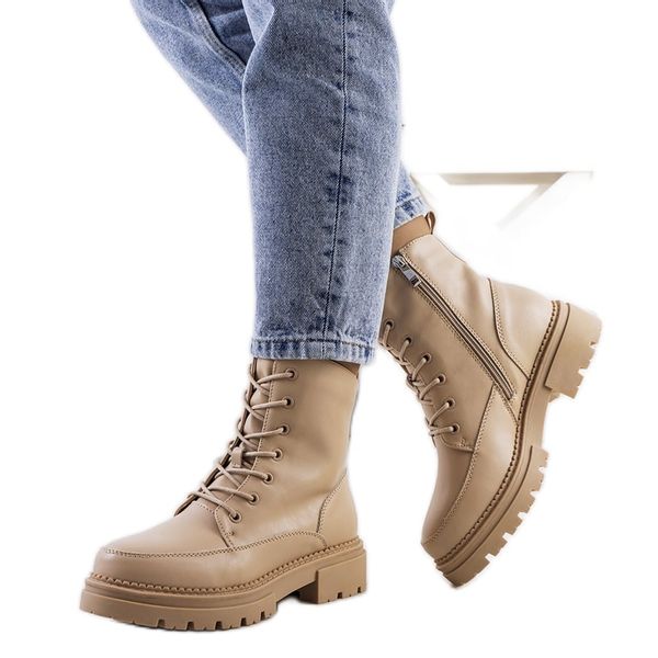 Beżowe traperki r.41 zdjęcie 1