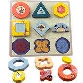 puzzle drewniane edukacyjne figury geometryczne zkb-2053