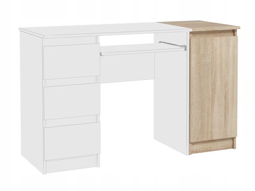 Szafka Na Dokumenty Kontener Dostawka Drzwi Dąb Sonoma na Arena.pl