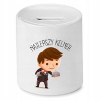 Skarbonka Prezent Dla Kelnera Najlepszy Kelner Z Nadrukiem Ze Zdjęciem